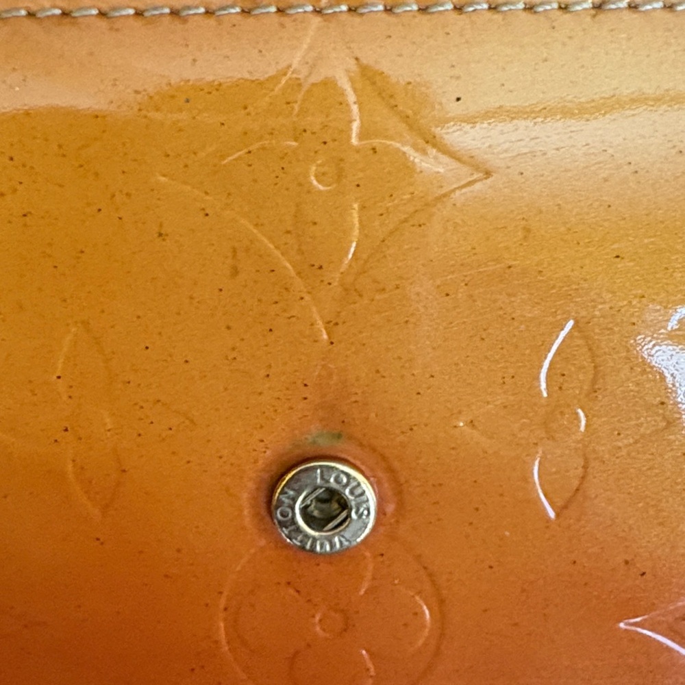 Louis Vuitton Shiny Orange Monogram Wallet - Picture 11 of 16